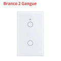 Tuya WiFi Touch Wall Smart Switch 1/2/3 Gang Light Switch Without Neutral Line Smart Life APP Control Support Alexa Google Home Oasis Select 2gang white