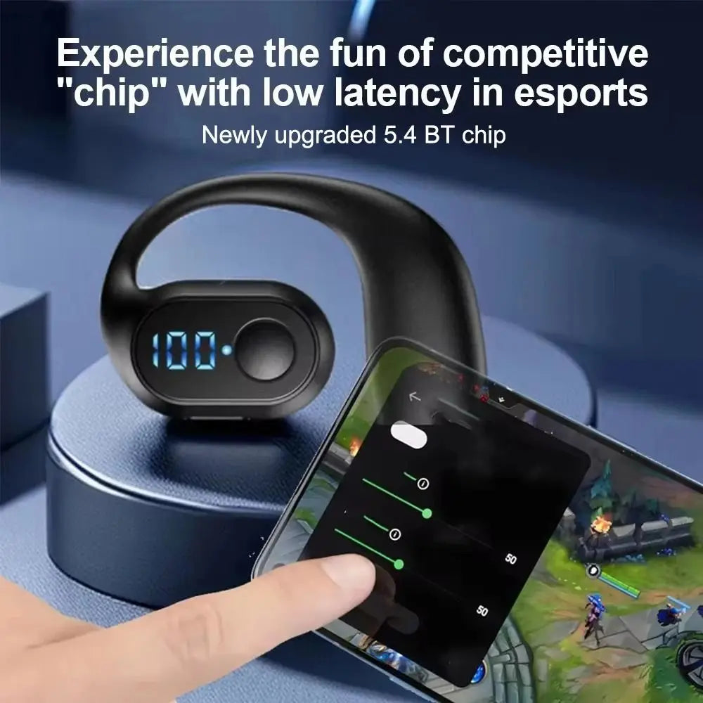 Ear Hook Wireless Earphones Bluetooth 5.3 Mini Handsfree Waterproof Sport Music Headset Single Earbuds OWS Headphone HiFi Music Oasis Select