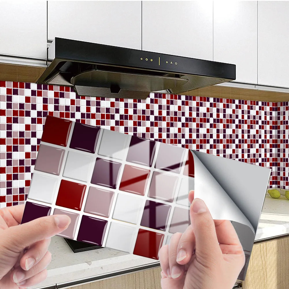 Home renovation crystal ceramic tile paste self-adhesive floor paste kitchen oil proof decoration sticker tile paste decoration Oasis Select KIT066 10cm x 20cm-48pcs