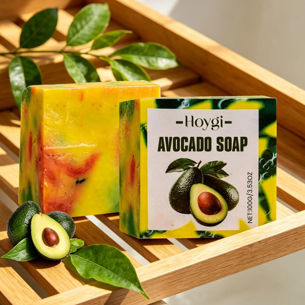 Hoygi Avocado Soap Even Skin Tone Brightening Skin Nourishing Moisture Lock Softening Skin Repairing Natural Handmade Soap 100g Oasis Select
