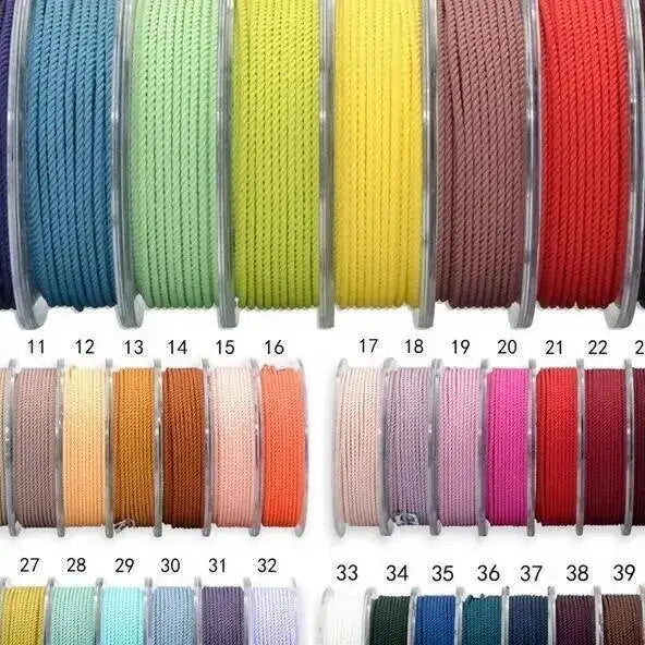 1mm 45m Silk Thread Milan Braided Cord DIY Jewelry Accessories Jewelry Making Supplies Twine Beading Threads HandCrafts Rope Oasis Select