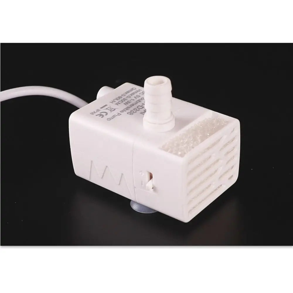 Ultra-quiet Pet Water Dispenser Pump LED Light 3 Suction Cups Mini Submersible Pump 5V Filter Water Fountain Pump Replacement Oasis Select