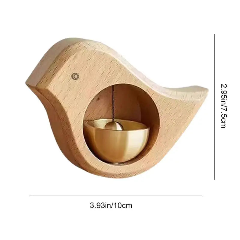 Magnetic Wood Doorbell Chimes Bird-shaped Magnetic Home Garden Welcome Wind Chime Suction Store Entrance Alert Refrigerator Oasis Select