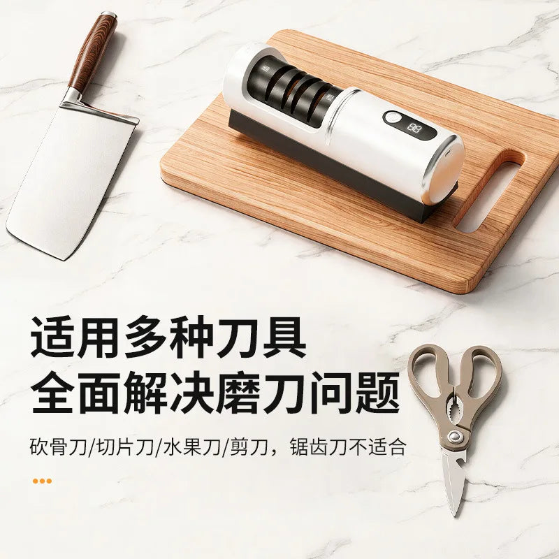 USB Electric Knife Sharpener – Auto Mini Kitchen Grinder