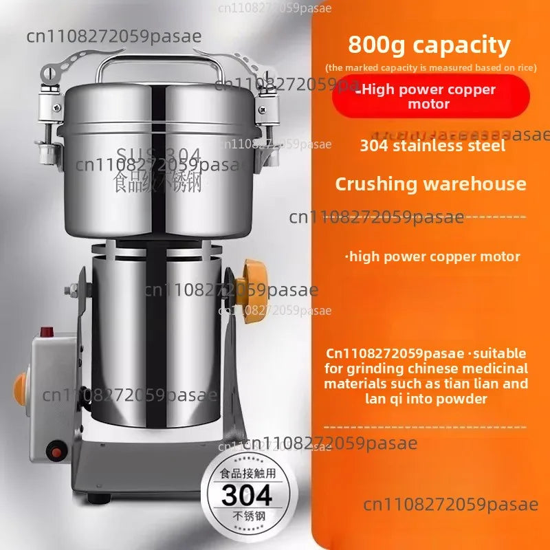 Electric Herb & Grain Grinder – Ultra-Fine Stainless Steel Mill
