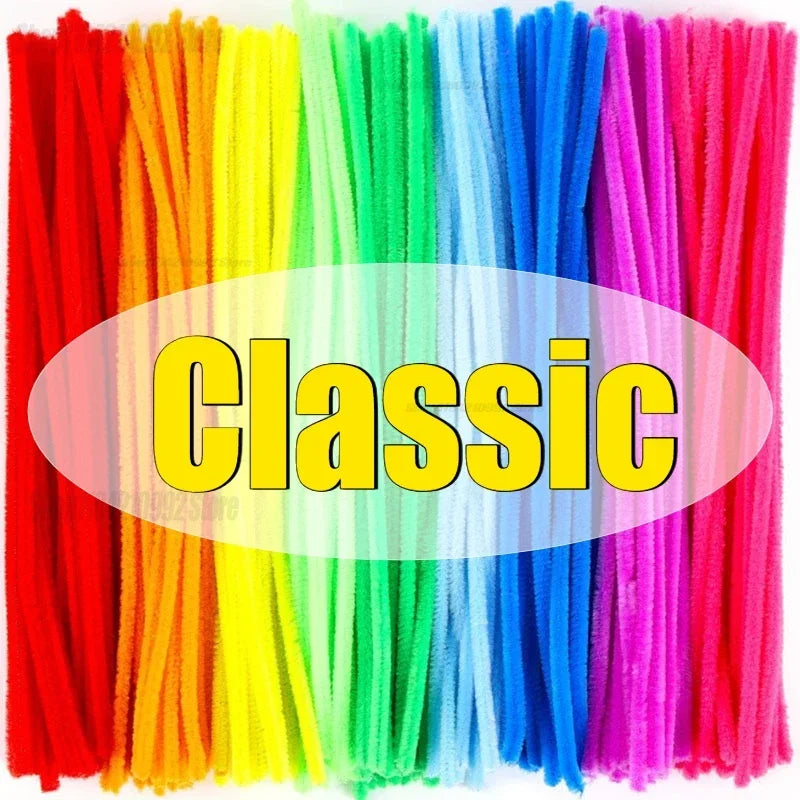 Cleaner Pipe Cleaners for Crafts Creative Chenille Stem Wire Pipe Cleaners Creative Leisure Hobby Diy Plush Stem Twisted Stick Oasis Select Classic 600PCS