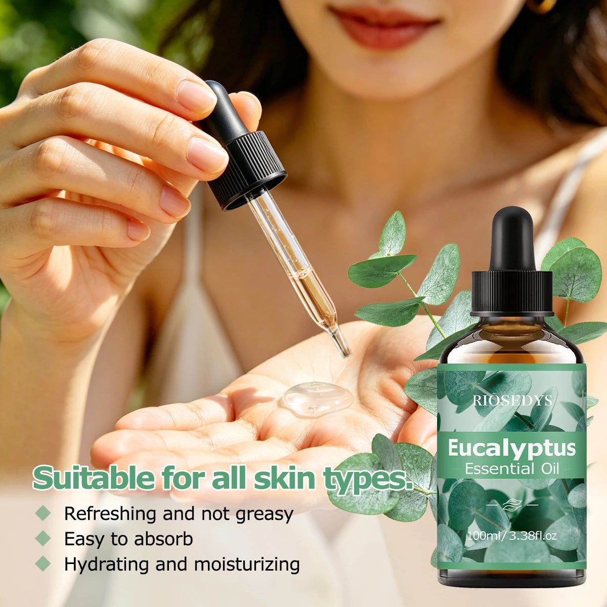 RIÔSEDYS 100ml Eucalyptus Essential Oil – Massage & Skincare