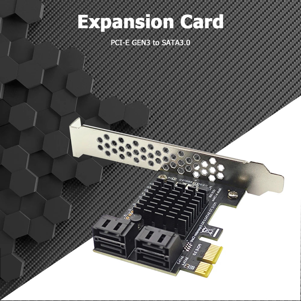4-Port SATA III PCIe Card 6Gbps ASM1064 – SSD & HDD Adapter PCIe SATA Expansion Card Oasis Select