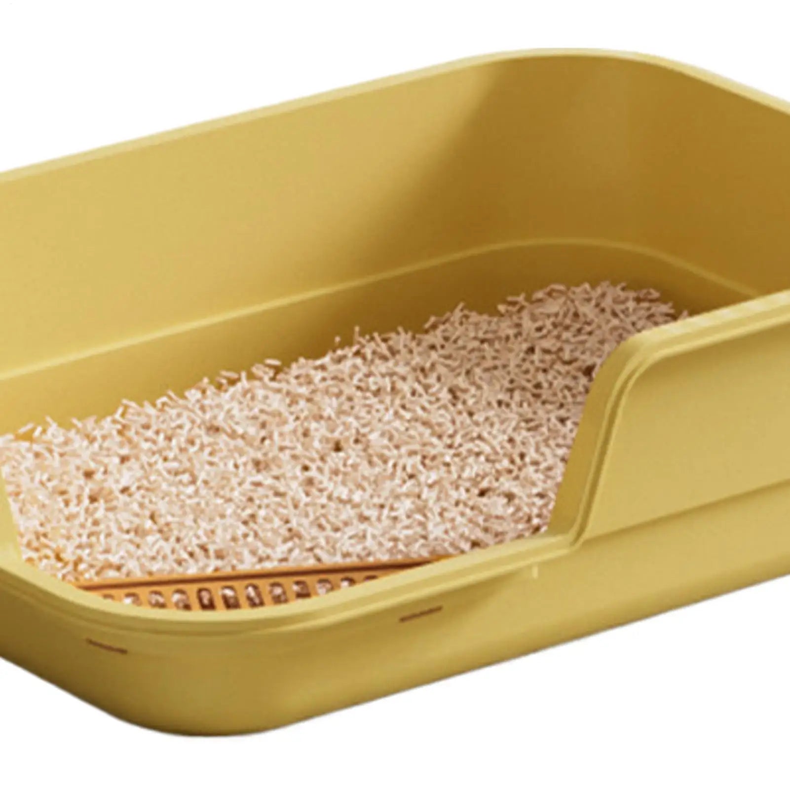 Cat Box Semi Enclosed Easy Clean with Scoop Open Top Semi Enclosed Litter Box for Cleaning Odor Control Indoor Office Dorm Oasis Select