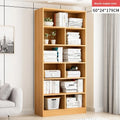 Bookshelf household modern simple floor against the wall large capacity storage shelf living room display cabinet study Oasis Select Maple color-60CM