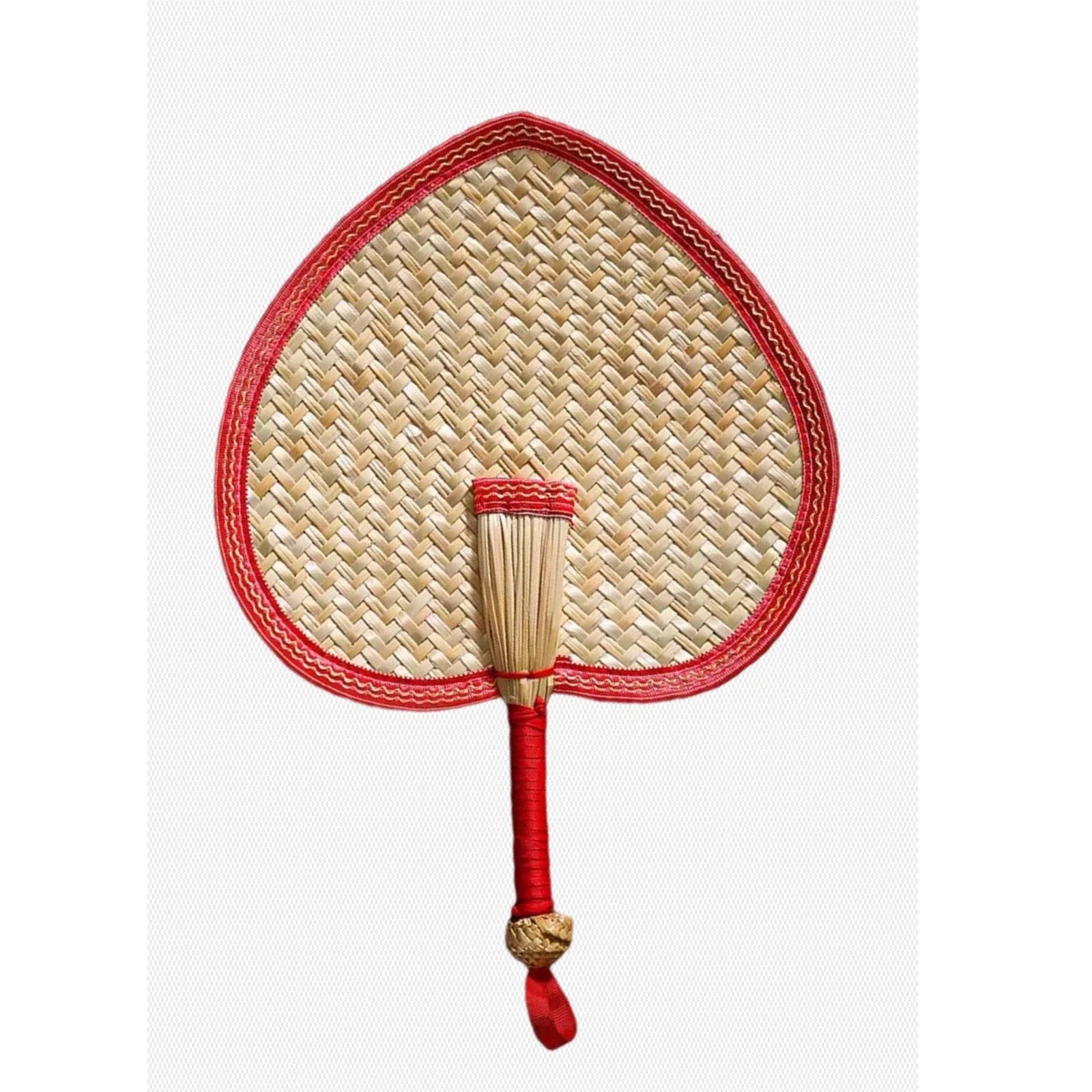 1pc Hand-Woven Woven Straw Hand Fan Old Summer Natural Environmentally Friendly Hand-Woven Fan Decorative Fan For Home Decor Oasis Select