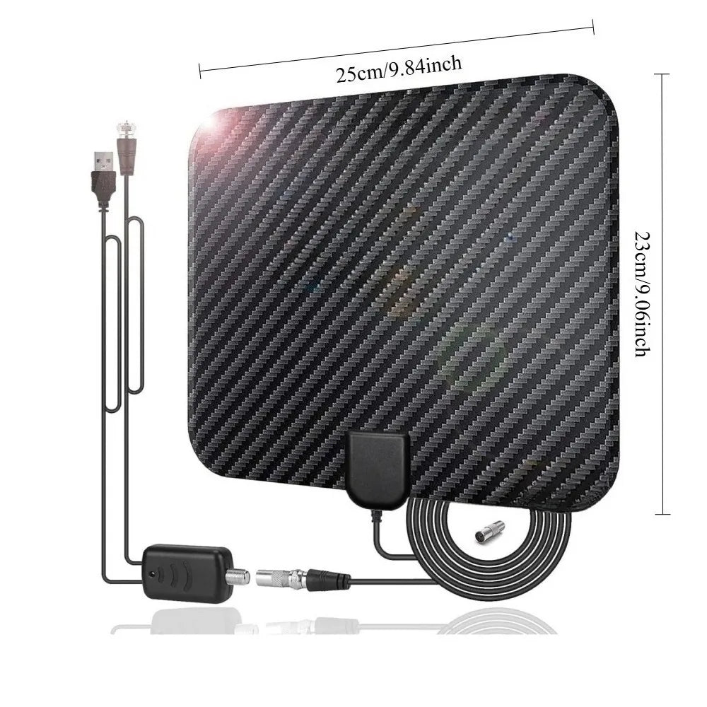 2025 Newest TV Antenna Indoor HD Digital 4K 1080p Smart TV 360 Signal Booster Amplifier Carbon Fiber UHF VHF Oasis Select