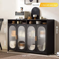 Tea Cabinet, Living Room Against the Wall Cabinet, Locker Storage, Low Cabinet, Kitchen Shelf, Household Dining Cabinet Oasis Select Black Four Door GC