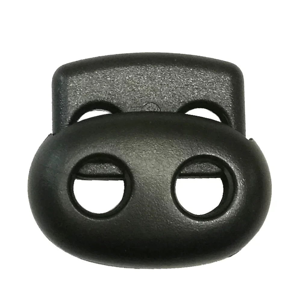 50/20PC 5mm Hole Spring Cord Locks Plastic Toggle Stopper Sliders Adjuster Fastener Clip For DIY bungee rope Drawstring Shoelace Oasis Select