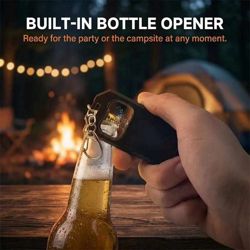 Mini Rechargeable LED Keychain Flashlight – 3 Modes, USB-C