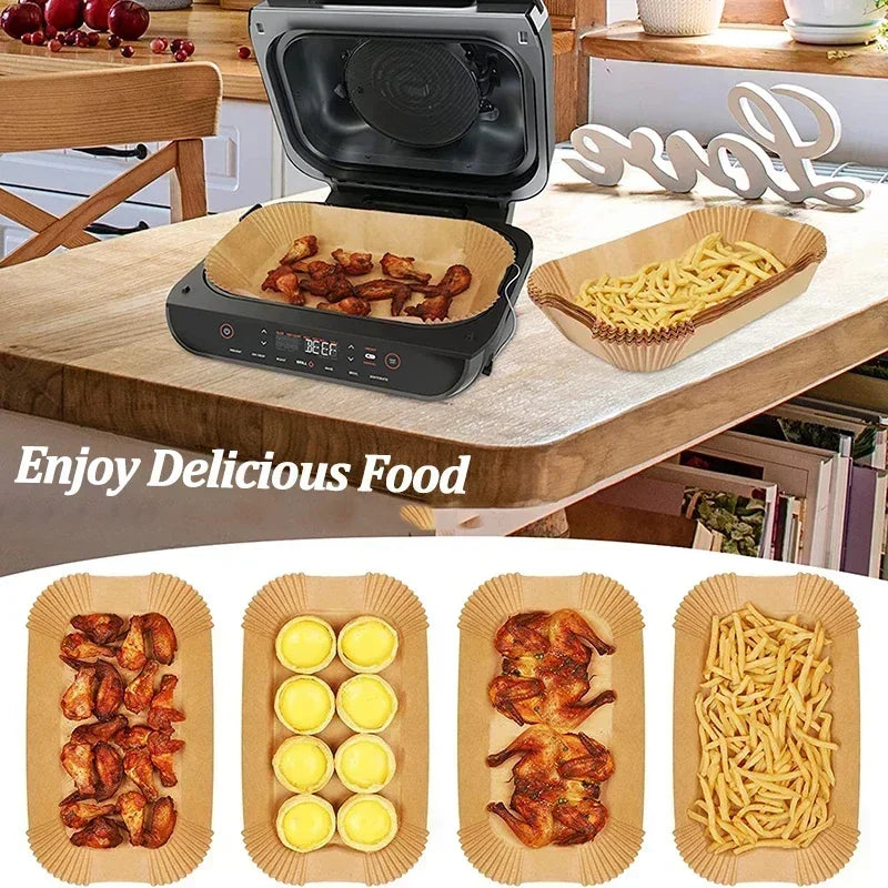 Disposable Air Fryer Paper Non-Stick Kitchen Baking Airfryer Mat Oilproof Micro-wave Barbecue Pad Baking Paper Liner Accessories Oasis Select