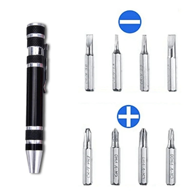 WISH 5Pcs Pen Screwdriver Set Aluminum Alloy Pen Type Hand Screw Screwdriver Oasis Select