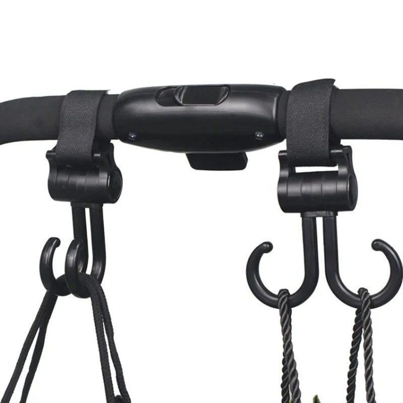 Double Hook Baby Stroller Hanger – 360° Rotation Organizer Stroller Hook Hanger Oasis Select