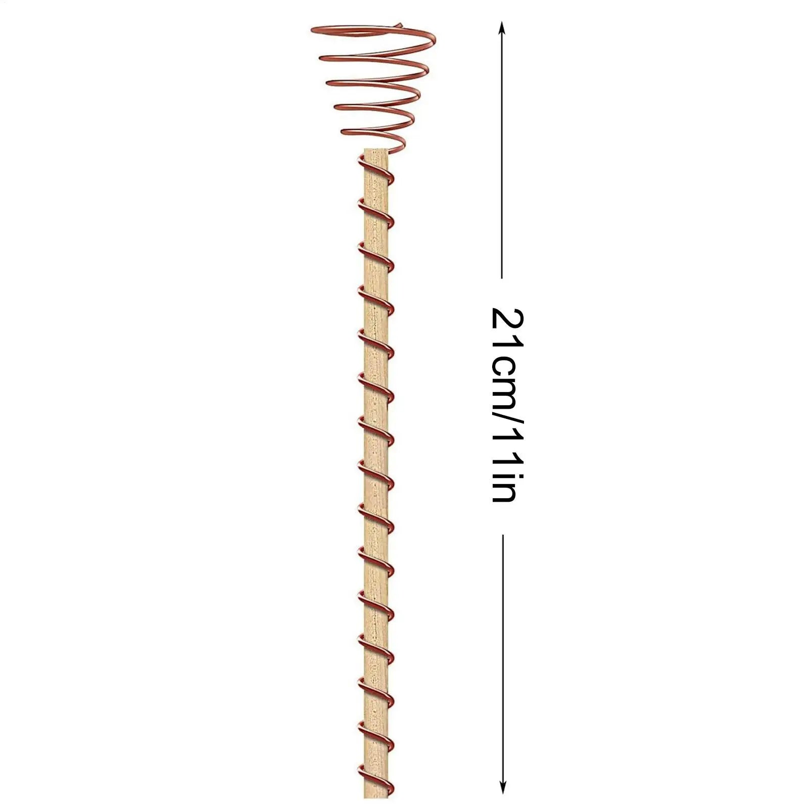 6Pcs Electroculture Plant Stakes Gardening Copper Coil Antennas Bonsai Fixing Rod Plants Using for Growing Garden Plants Fruits Oasis Select
