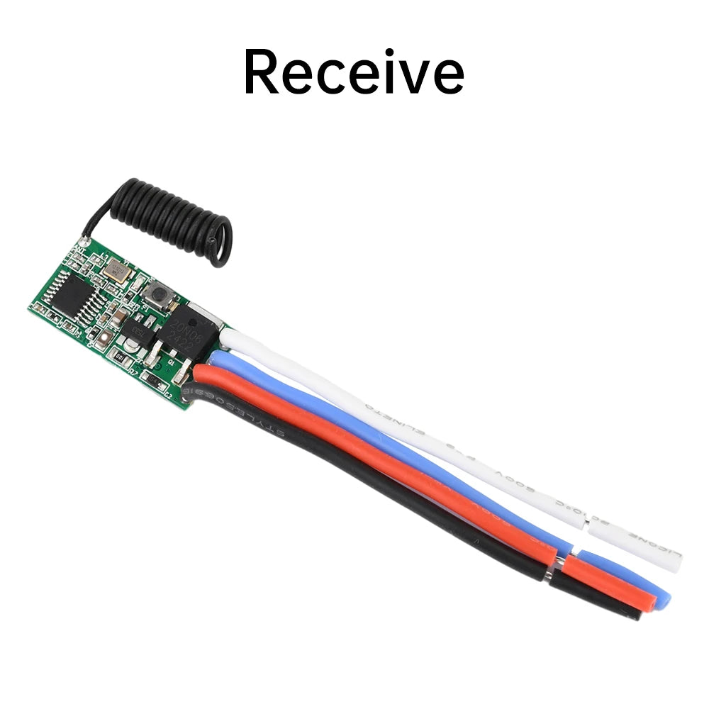 DC 3V-24V Wide Voltage Universal RF Module Miniature Wireless Transmitter-Receiver Module 433MHZ Transmitter LED Remote Control Oasis Select Receive Module