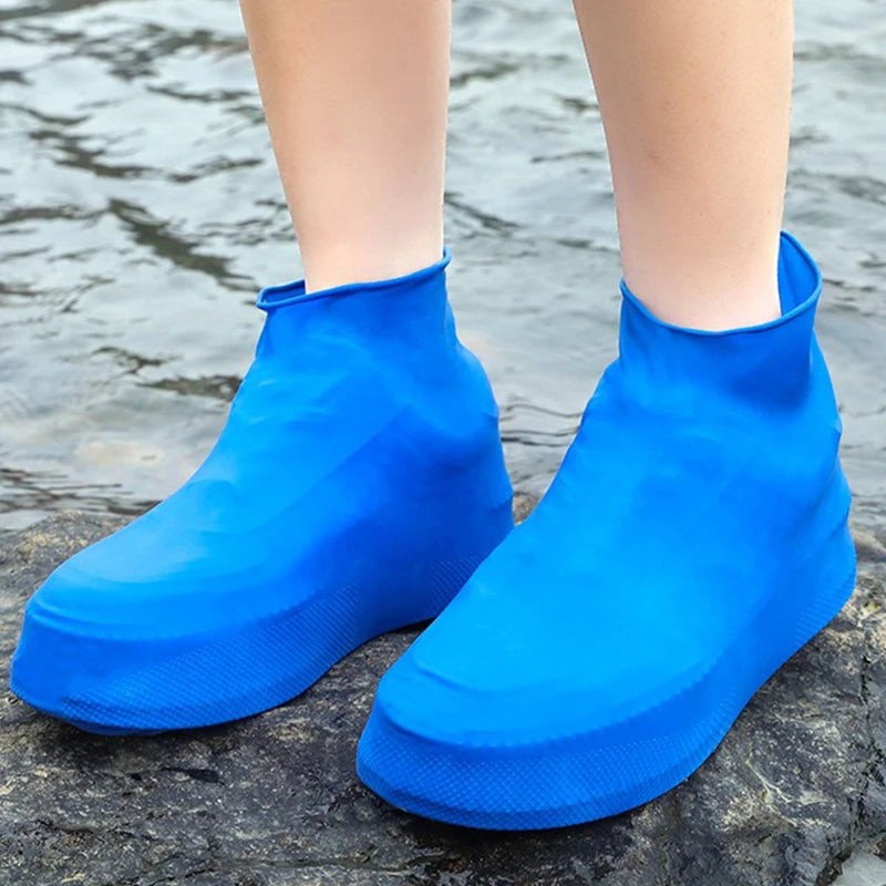 1 Pair Latex Rain Boot Overshoes Travel For Outdoor Use Latex Waterproof Shoe Covers Rainy Day Non-slip Reusable Foot Cover Oasis Select