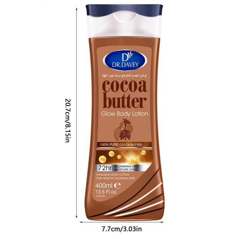 DR.DAVEY 400ml Cocoa Body Lotion – Deep Moisture, Non-Greasy