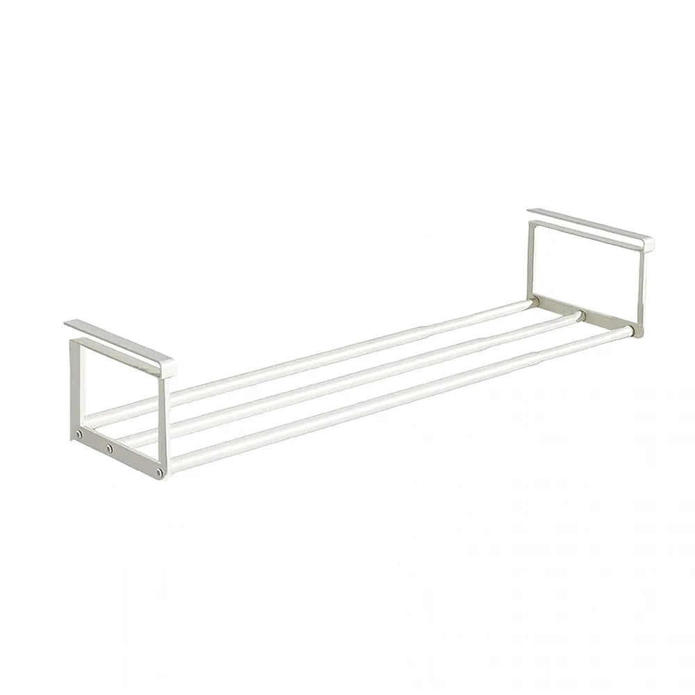 Organizer 15.7-27.6 In Shoe Rack Hanging Adjustable Shoe Storage Retractable Multifunctional Under Cabinet Shelf Entryway Oasis Select White
