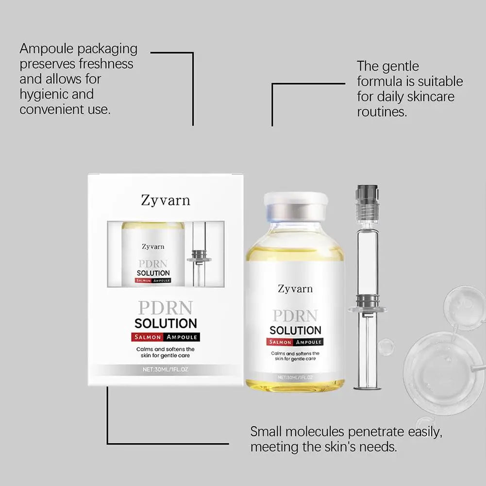 PDRN Salmon DNA Serum Ampoule Collagen Deep Hydrating Moisturizing Facial Essence Gentle Skin Care Treatment Oasis Select