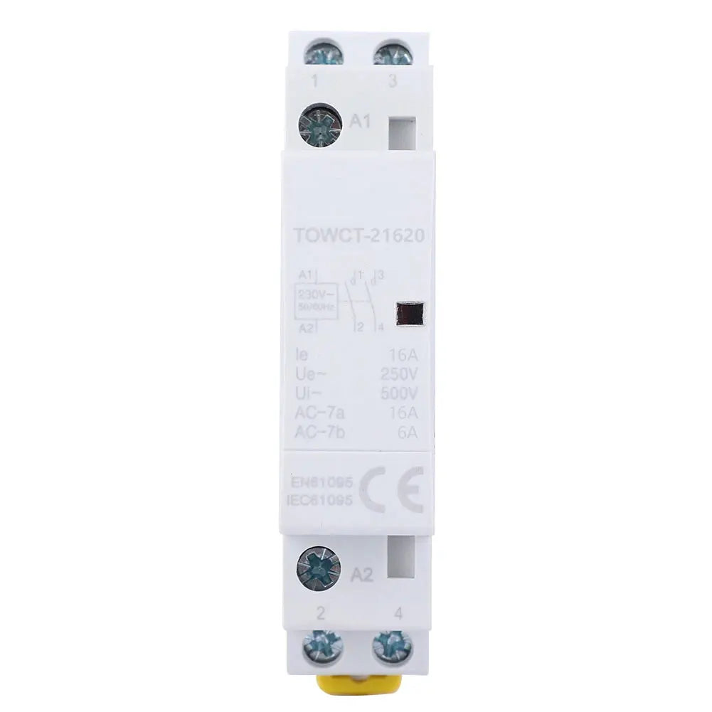 AC Contactor 220V 16A 2P Modular Energy-Saving DIN Rail Mount