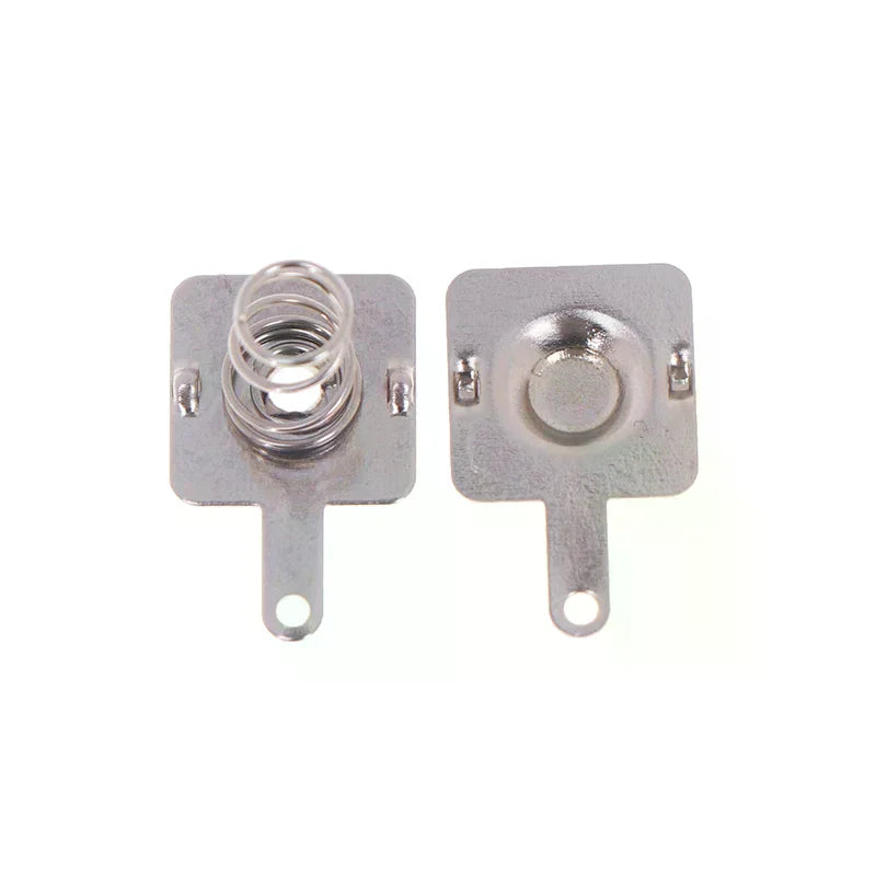 5Set 12MMx12MM - + Replacement Metal Batteries Spring Contact Plate Silver Unidirectional Slot For AA Battery Case Oasis Select