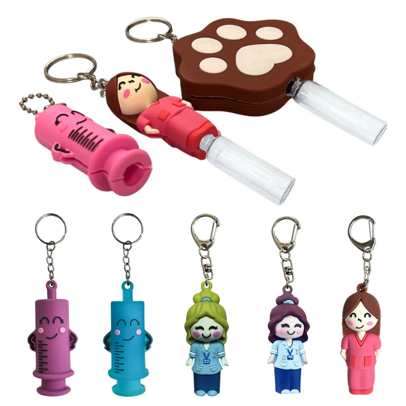 Paw Print Girl Shaped Ampoule Bottle Opener Keychain Rubber Cutter Aid Medication Vial Breaker Tool For Home Nurses And Doctors Oasis Select