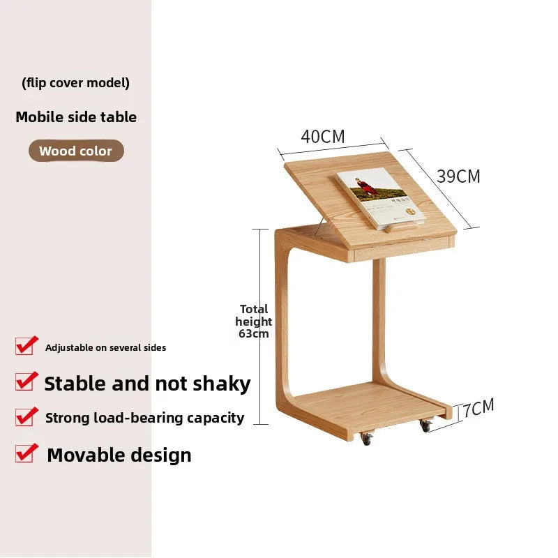 Multi-functional Coffee table removable sofa side small coffee table household living room side table Oasis Select Log color 40A