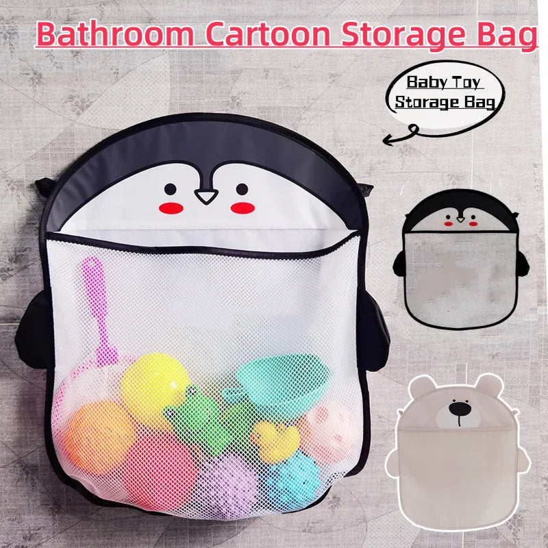 Mother Kids Baby Bath Toys Storage Bag Strong Suction Cups Bath Game Bag Bathroom Organizer Water Toys Storage Net Bag Baby Item Oasis Select