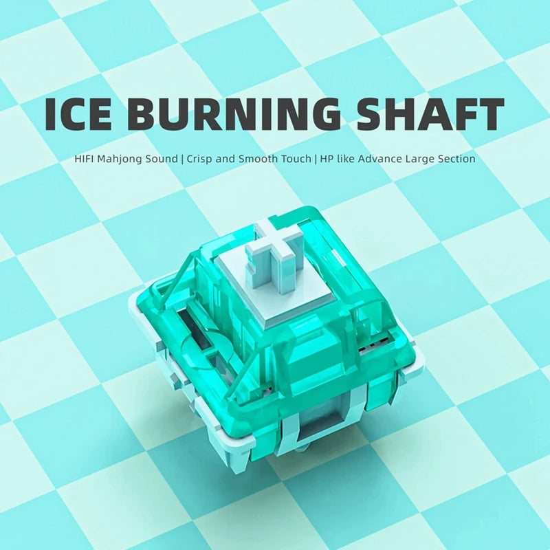 WISH 70PCS F.S Ice Burning Shaft Switches 5 Pin Advance Large Paragraph Axis For DIY Gaming Mechanical Keyboard Oasis Select