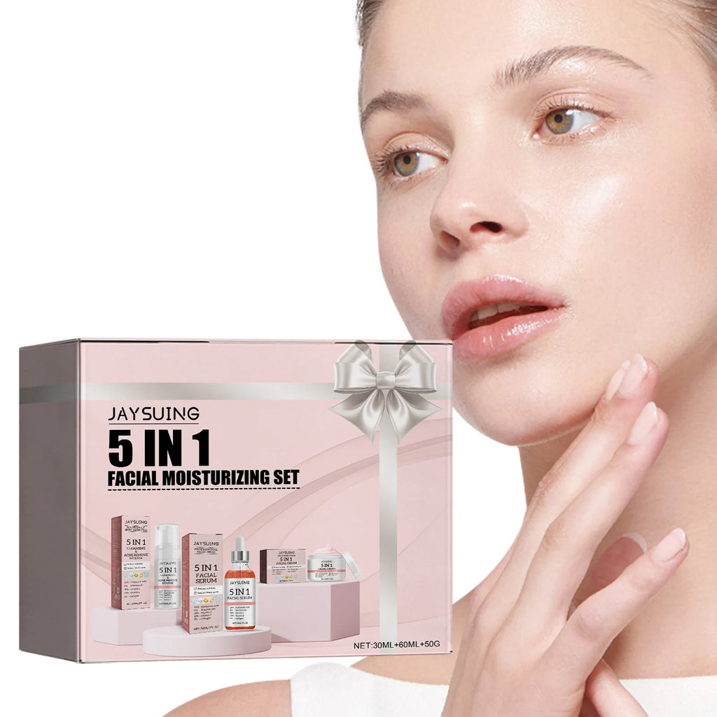 Jaysuing 5-in-1 Collagen Facial Set – Hydrate, Brighten & Firm Facial Skincare Set Oasis Select