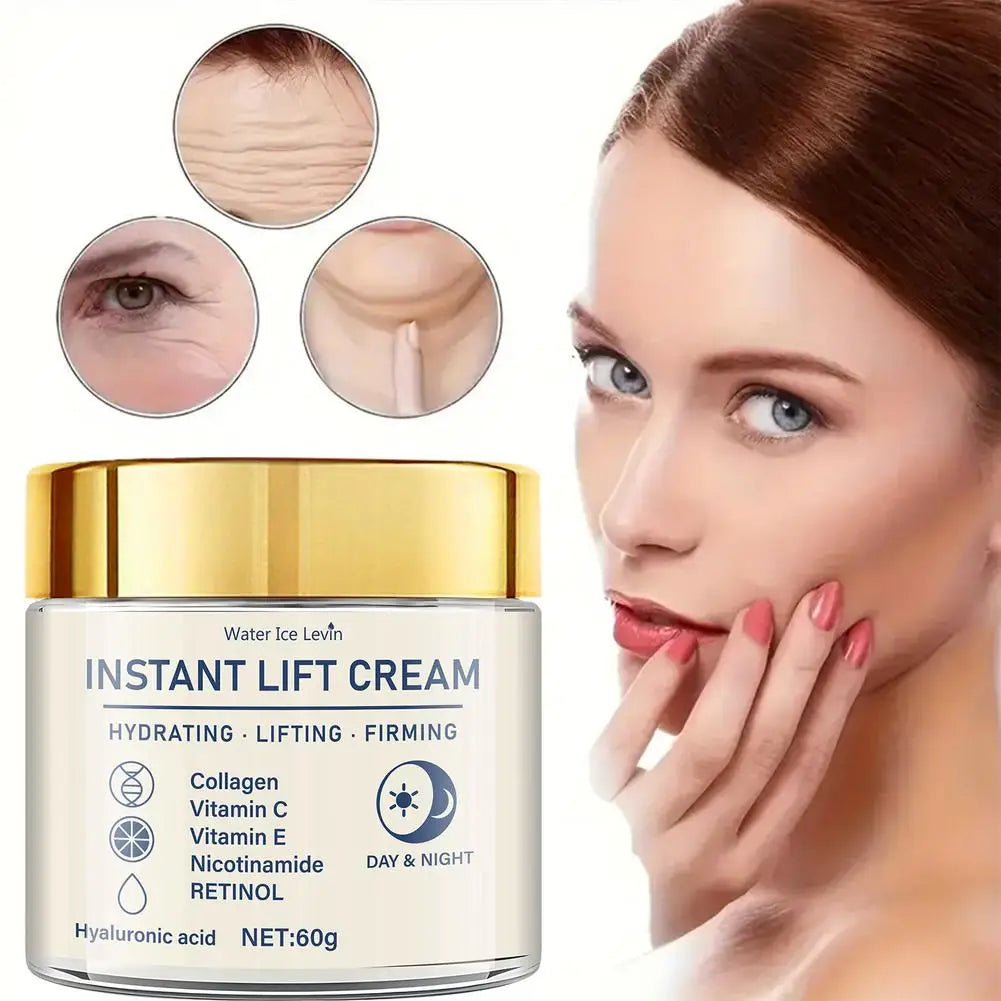 60g Instant Lift Face Cream Firming Skin Tightening Anti Wrinkle Collagen Hyaluronic Acid Hydrating Nourishing Facial Moisturize Oasis Select