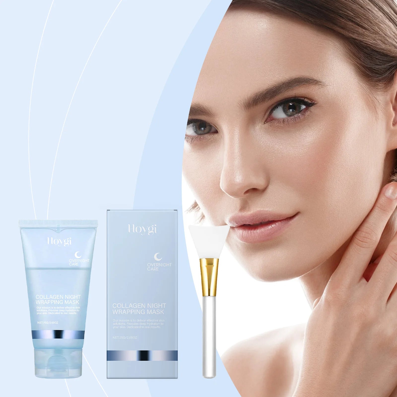 Hoygi Collagen Anti-Wrinkle Peel-Off Face Mask + Scraper