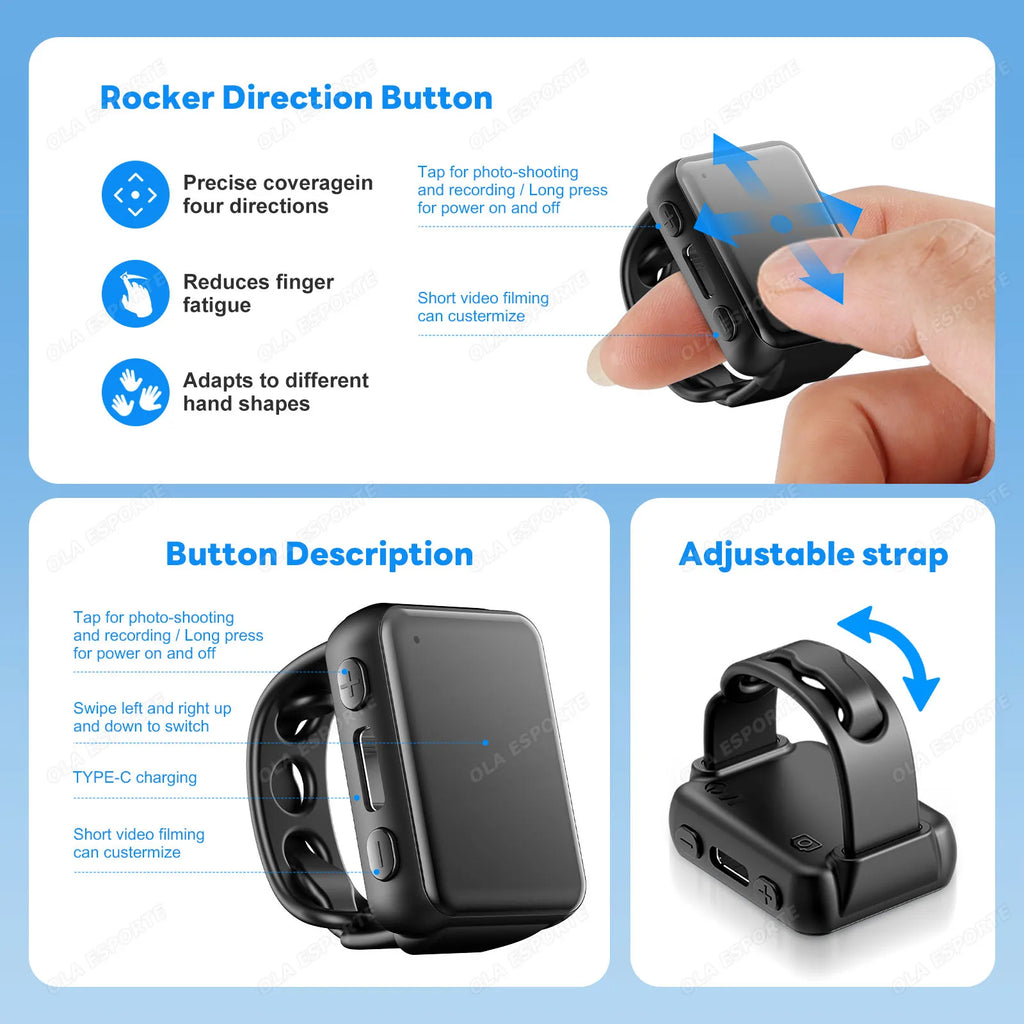 Smart Bluetooth Ring Remote – Selfie, Scroll & Page Turner