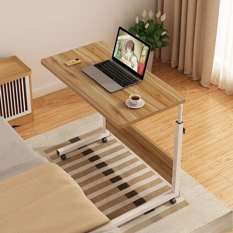 Multi-functional Household GoodsBedside Table Movable Lifting Computer Table Desk Bedroom Home Student Study Table Oasis Select Ancient Oak-1-80-50