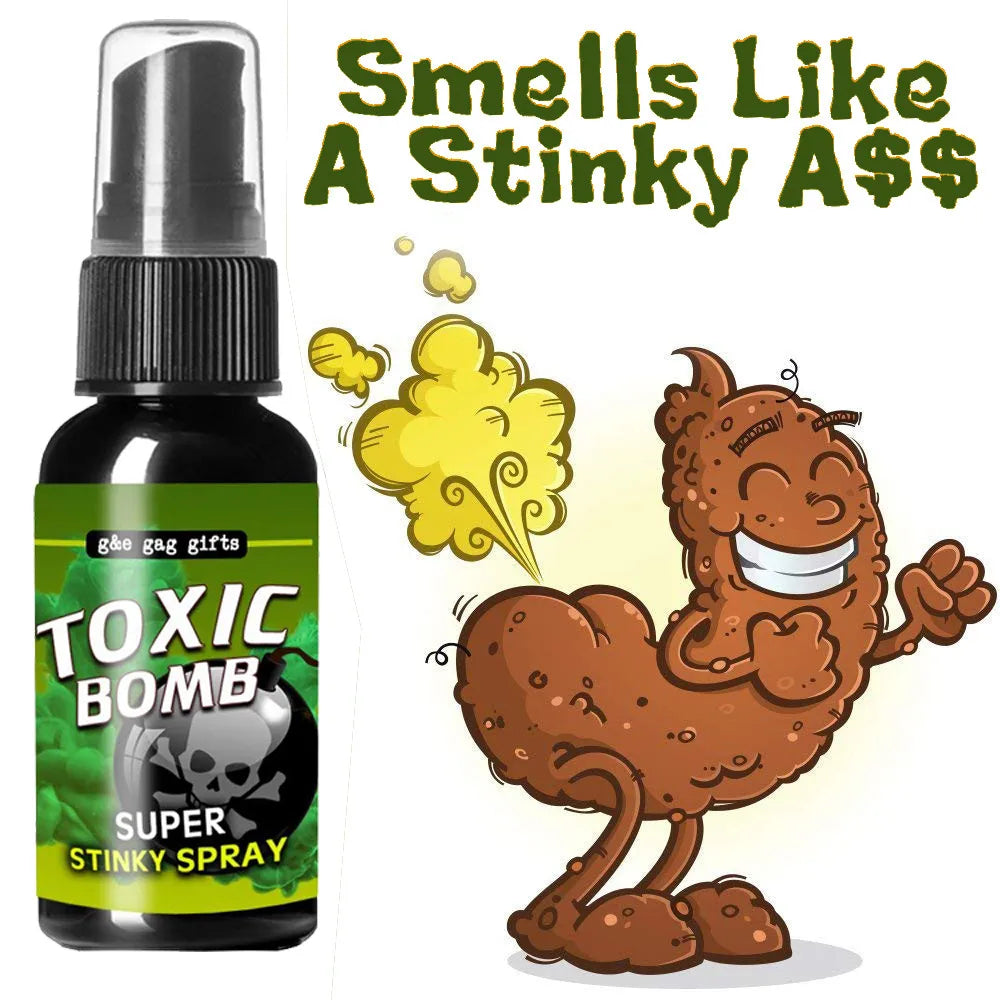 30ml Poop Spray Creative Liquid Fart Gag Prank Joke Spray Funny Toy Non-Toxic Stink Bombs Extra Strong Smelly Stinky Gas Spray Oasis Select 1PC 2