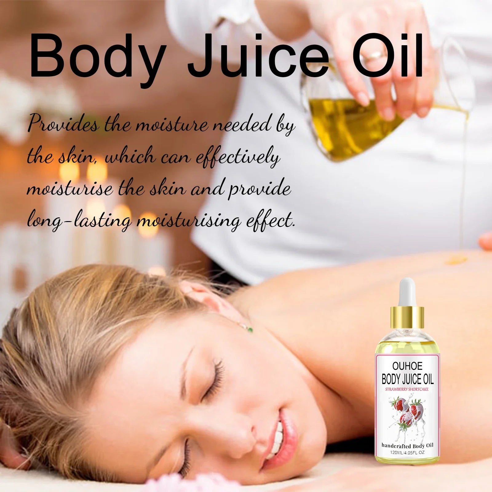 Strawberry Body Oil – Moisturizing, Firming & Massage Oil 120ml Body Massage Oil Oasis Select