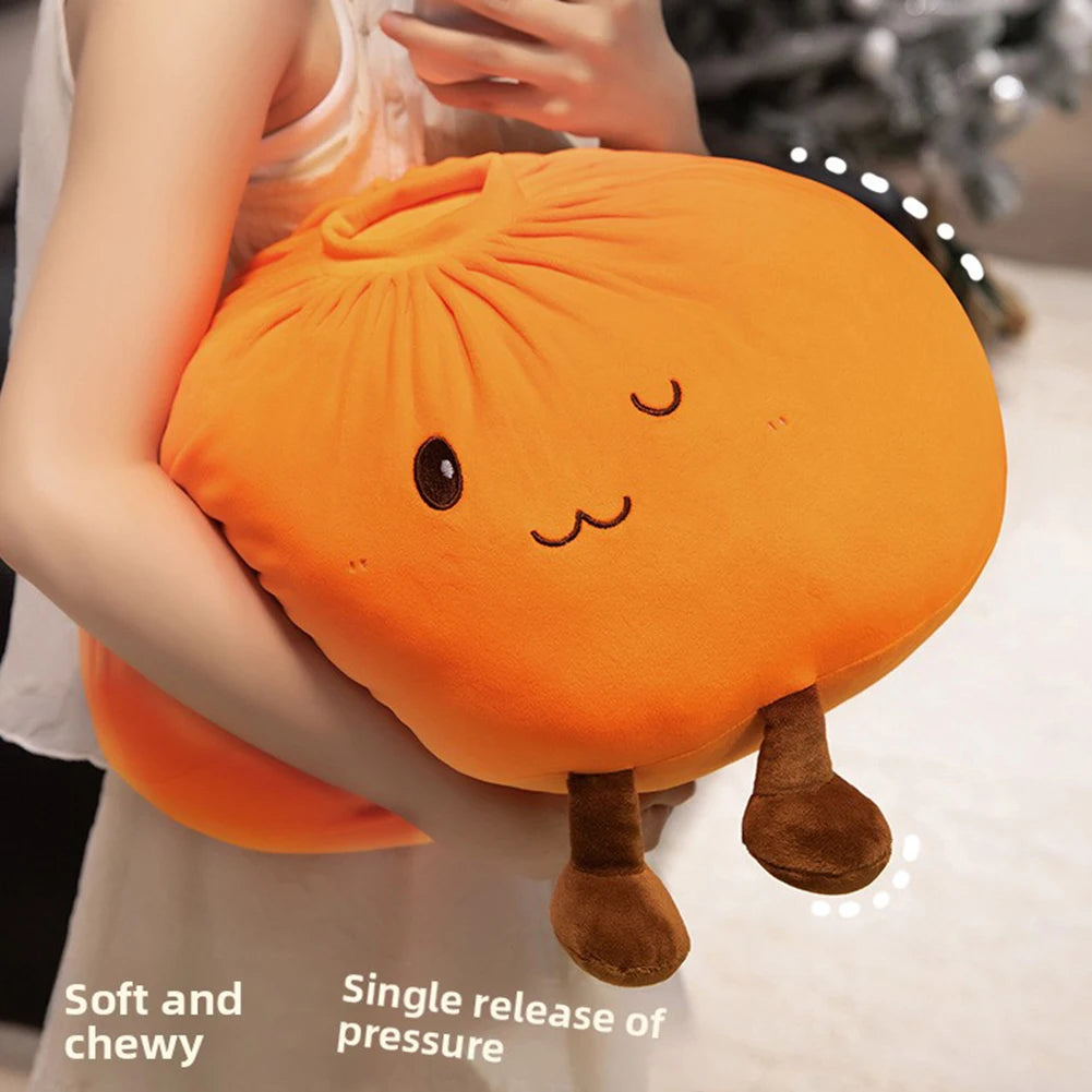 Cute Dumpling Plush Pillow – Soft Steamed Bun Stuffed Toy