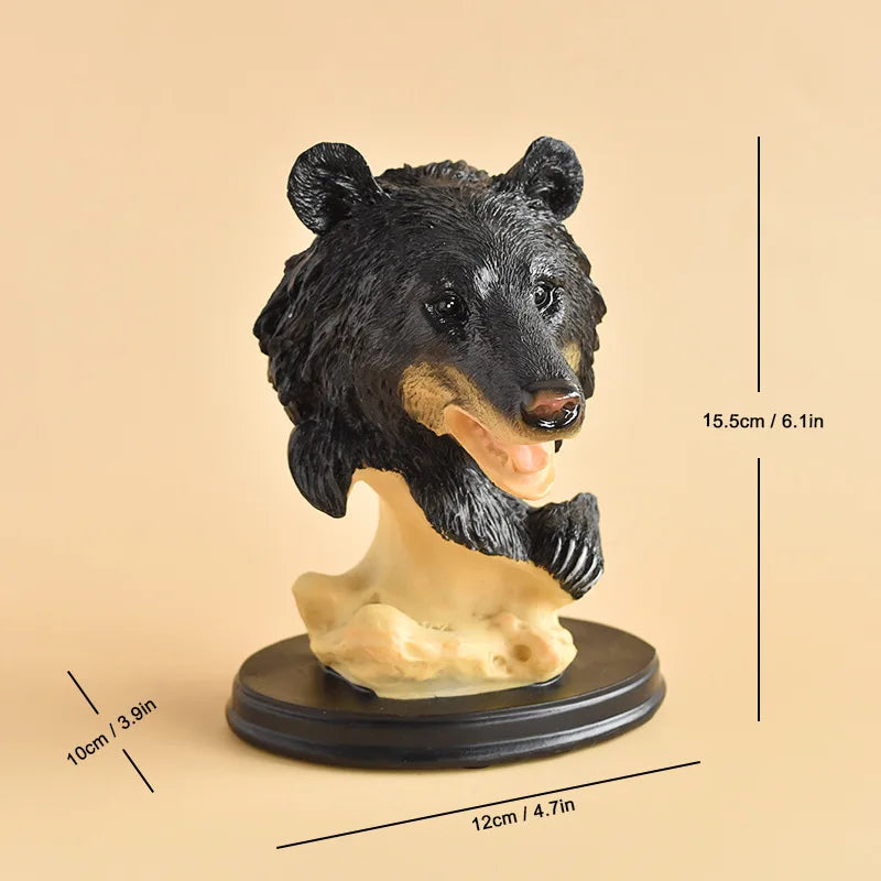 Black Bear Display Home Living Room TV Cabinet Porch Decoration Home Decor Desk Accessories Oasis Select E