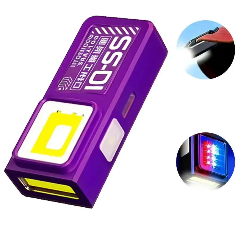 Mini COB LED Flashlight – 800 Lumen, Rechargeable & Waterproof EDC