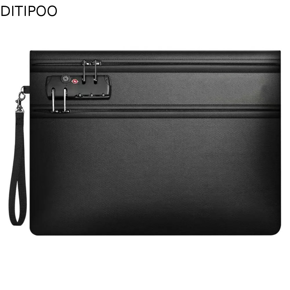 Lockable Fireproof Document Bag Waterproof Heat-resistant Safety File Folder Dustproof Large Capacity Important File Storage Bag Oasis Select