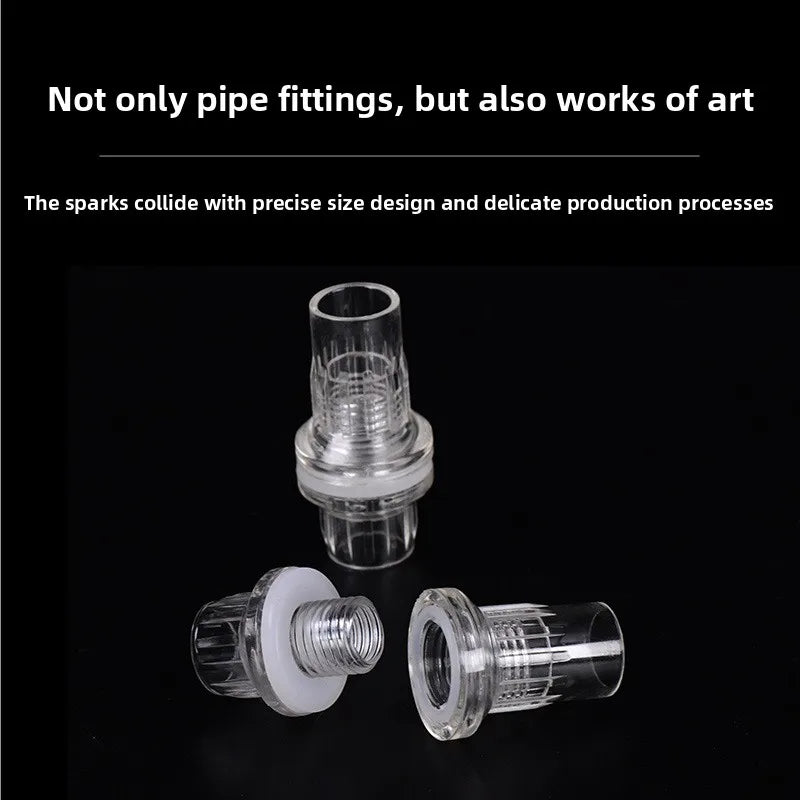 Pipe Fitting Elbow Tee End Cap Transparent Plexiglass Fish Tank Joints Water Accessories Acrylic Connector Oasis Select