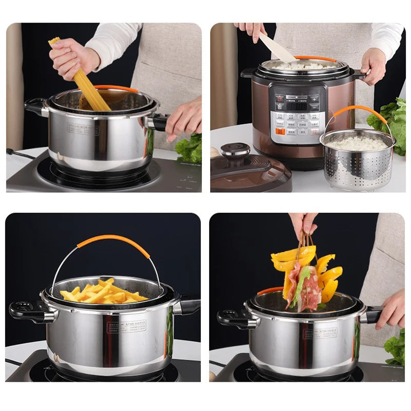 Stainless Steel Steamer Basket for 3/6/8 Qt Pressure Cooker