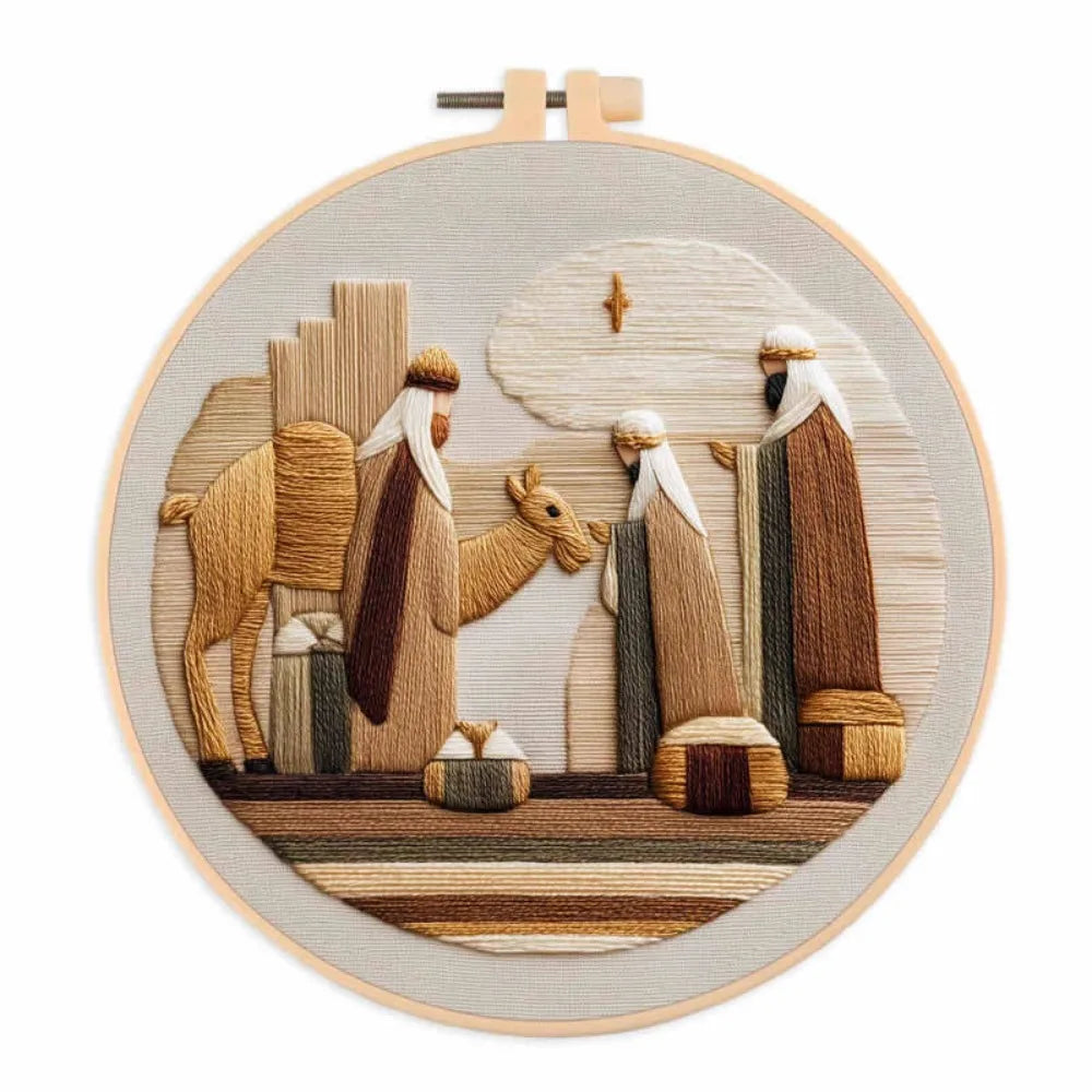 Christmas Cross Stitch Nativity Scene Embroidery Kit Non-finished Products DIY DIY Religious Vintage Embroidery Cross Stitch Set Oasis Select style 4