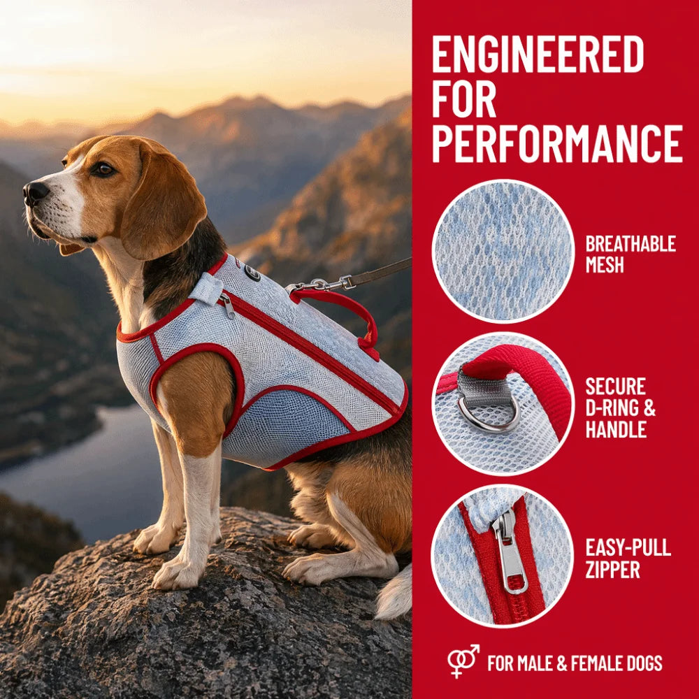 Breathable Dog Cooling Vest Sun Protection Adjustable Pet Cooling Shirt Zipper Design with Traction Cooling Jacket Daily Wear Oasis Select