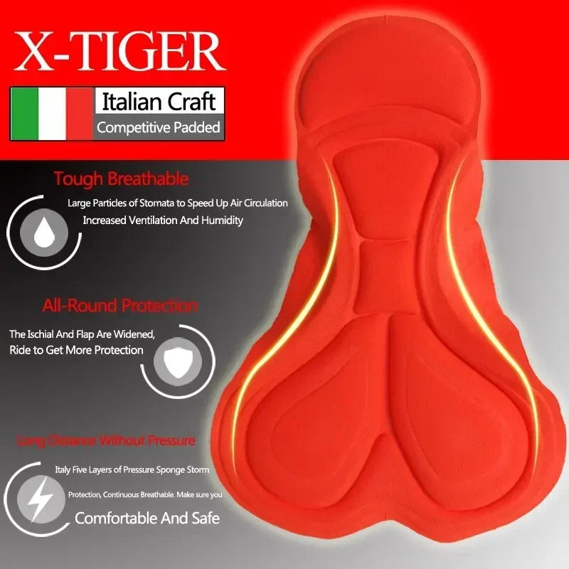 X-TIGER Women's Cycling Shorts 3D Padded Shockproof Mountain Bike Shorts Breathable Cycling Briefs Sports Underwear Oasis Select